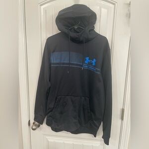 Under Armour Black Hoodie with Blue Accents
